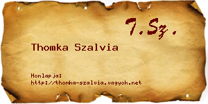 Thomka Szalvia névjegykártya